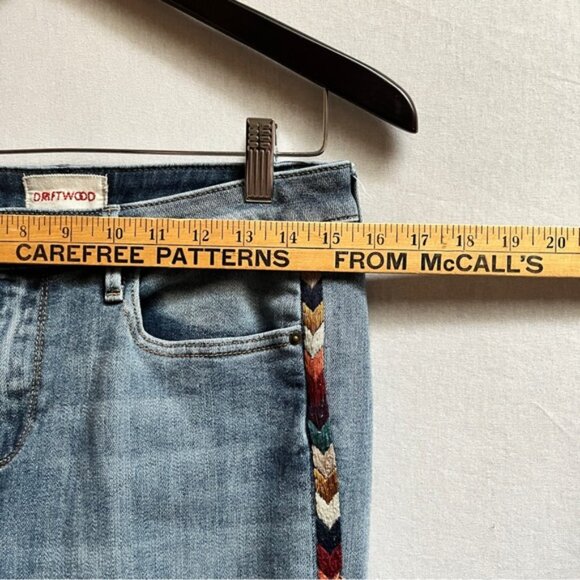 DRIFTWOOD Gray Straight Leg Jeans with Embroidered Detail - Picture 13 of 16